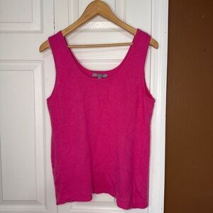 Neiman Marcus 100% Cashmere Fuchsia Pink Tank Top / Size 1X